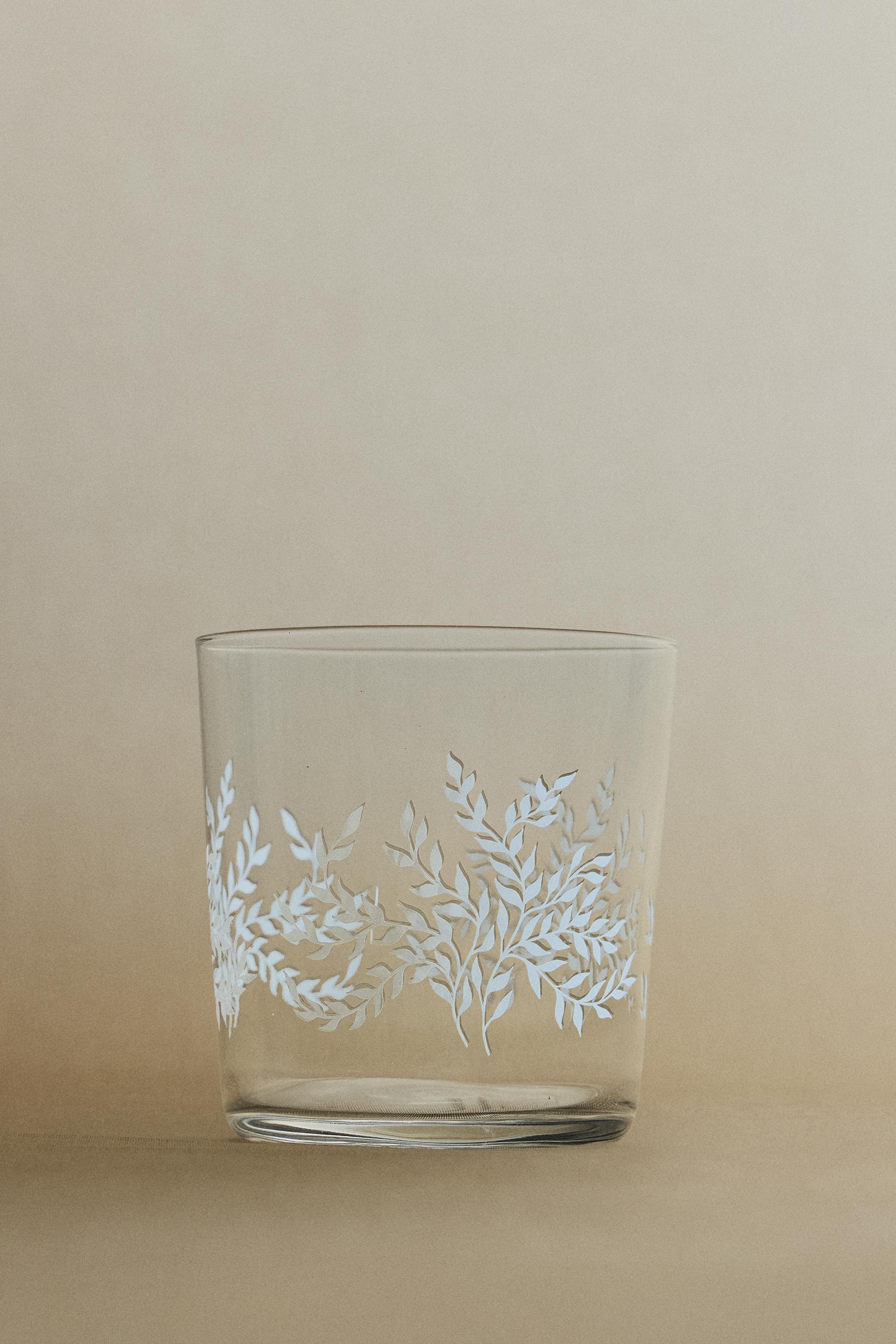 CHRISTMAS GLASS LEAF TUMBLER